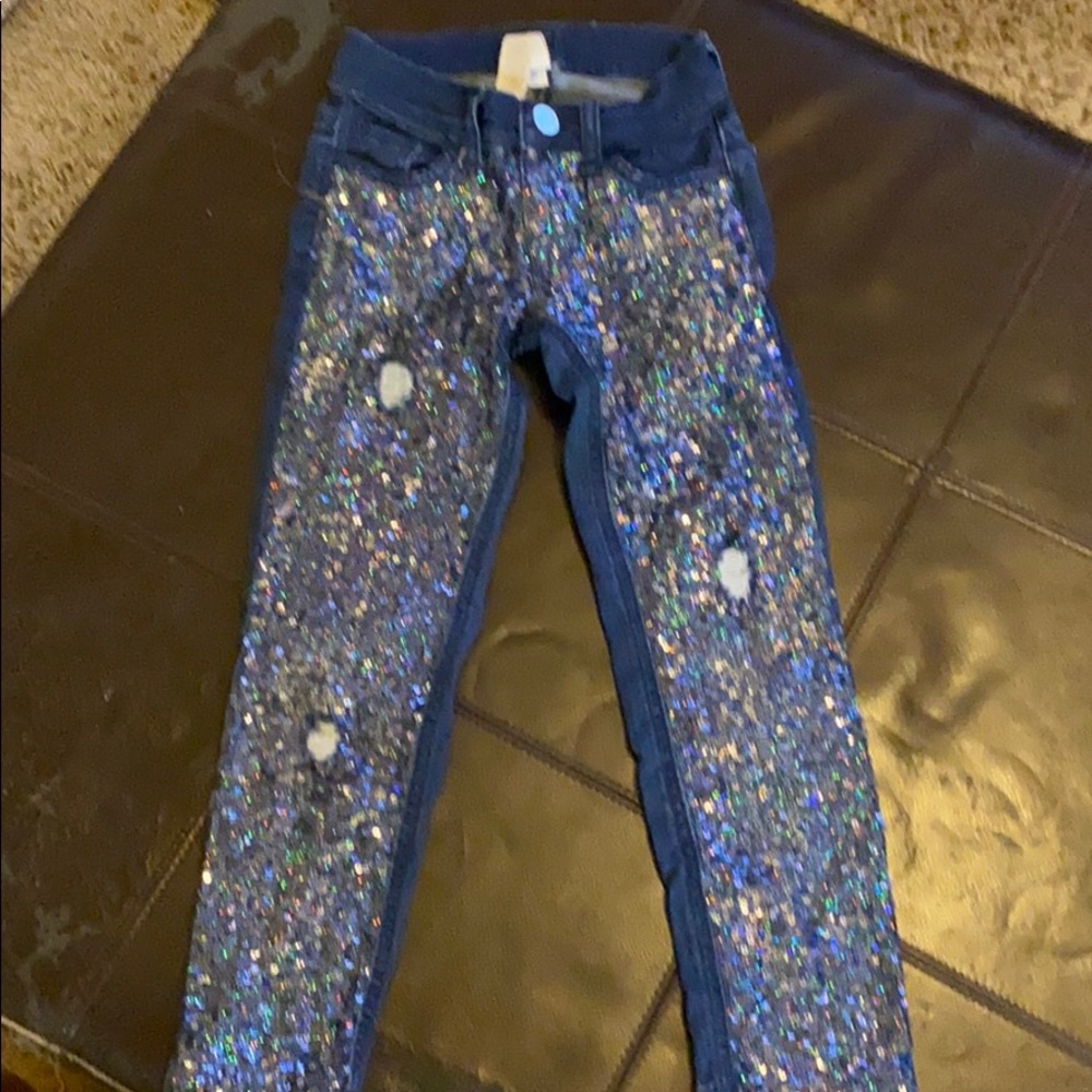 Justice sparkly jeans